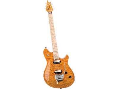 EVH Wolfgang Quilted Maple Top Trans Amber with Case Transparent Amber 