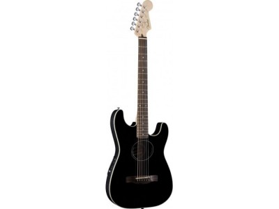 Fender Stratacoustic. Black. Stratocaster Headstock. 