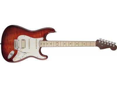 Fender Select Stratocaster HSS Exotic Stain Flame, Maple Fingerboard, Bing Cherry Burst 