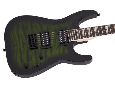 Jackson JS Series Dinky Arch Top JS32Q DKA HT Transparent Green Burst 