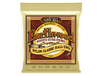 Ernie Ball P02069 EARTHWOOD 80/20 BRONZE NYLON BALL END - CLEAR & GOLD 