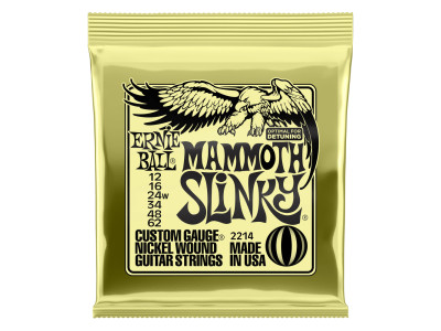 Ernie Ball P02214 MAMMOTH SLINKY NICKEL WOUND WITH WOUND G 12-62 