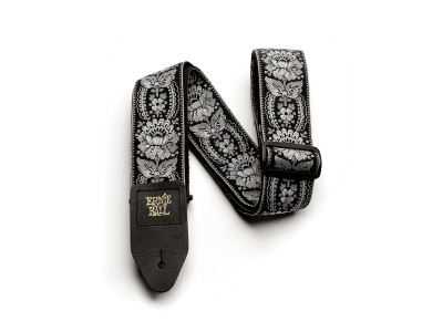 Ernie Ball P04150 CLASSIC JACQUARD GUITAR STRAP - BASS STRAP - SILVER ORLEANS 