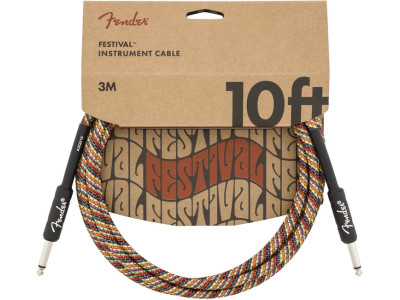 Fender Festival Instrument Cable Rainbow 10FT 