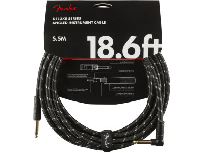 Fender Deluxe Series Tweed Instrument Cables Black Tweed 18.6 FT 