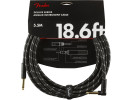 Fender Deluxe Series Tweed Instrument Cables Black Tweed 18.6 FT  