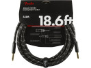 Fender PRIBOR Deluxe Series Tweed Instrument Cables Black Tweed 18.6 FT  