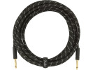 Fender PRIBOR Deluxe Series Tweed Instrument Cables Black Tweed 18.6 FT 