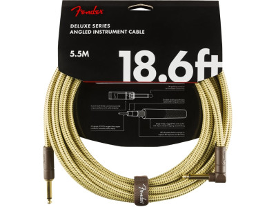 Fender PRIBOR Deluxe Series Tweed Instrument Cables Tweed 18.6 FT 