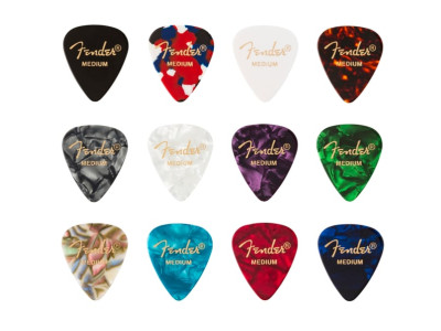 Fender Celluloid Medley Picks 351 Shape - 12 Pack Medium 