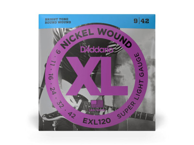 D'Addario 09-42 Super Light Electric Guitar Strings EXL120 