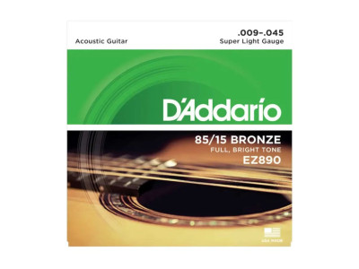 D'Addario 09-45 Super Light Guage 85/15 Bronze EZ890 