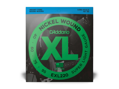 D'Addario 40-95 Super Light Long Scale Bass Strings EXL220 