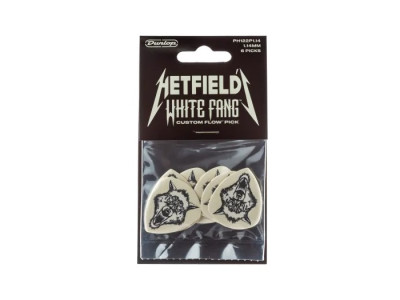 Jim Dunlop HETFIELD'S WHITE FANG PICK TIN 1.14MM PH122T114 (6 Pack) 