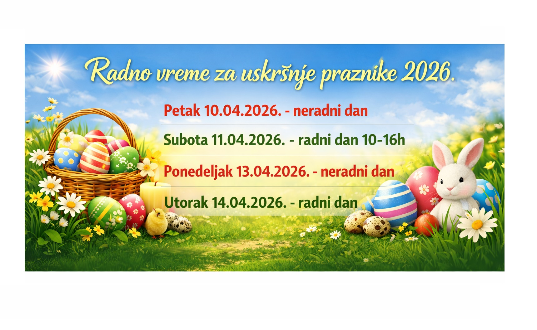 radno vreme uskrs 2026 praznik